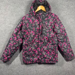 Columbia Jacket Girls Extra Large Ski Snowboard Camouflage Hooded Insulated